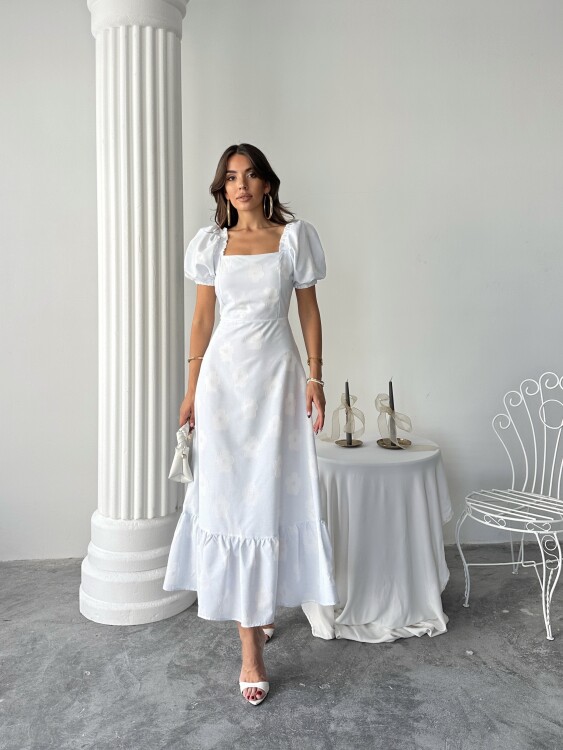 Aiden Midi Elbise - Mavi - 3