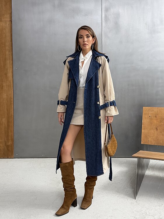 ALPINE Denim Garnili Trençkot 5456 - Bej - 