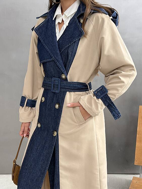 ALPINE Denim Garnili Trençkot 5456 - Bej - 4