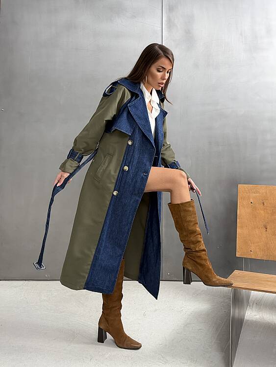 ALPINE Denim Garnili Trençkot 5456 - Haki - 3