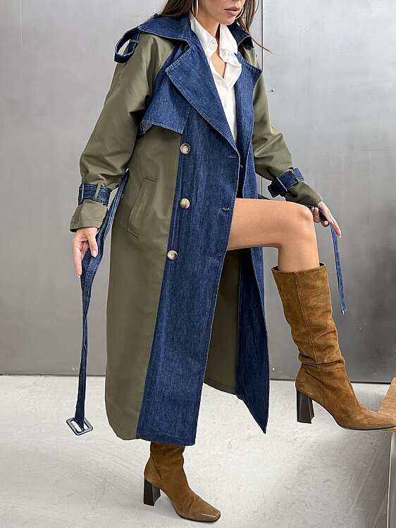 ALPINE Denim Garnili Trençkot 5456 - Haki - 4