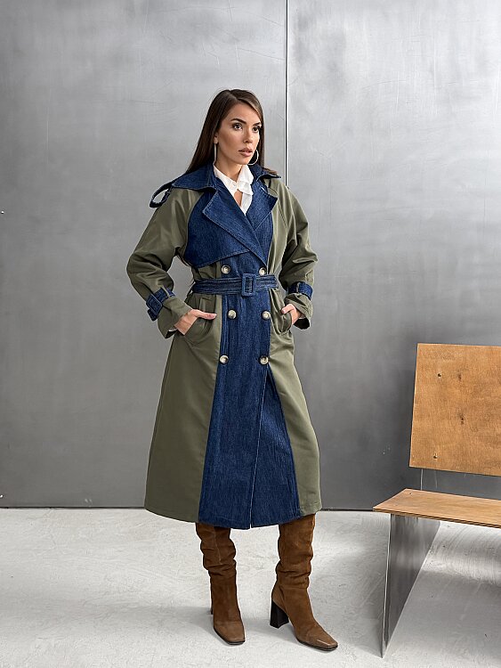 ALPINE Denim Garnili Trençkot 5456 - Haki - 6
