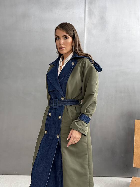 ALPINE Denim Garnili Trençkot 5456 - Haki - 7