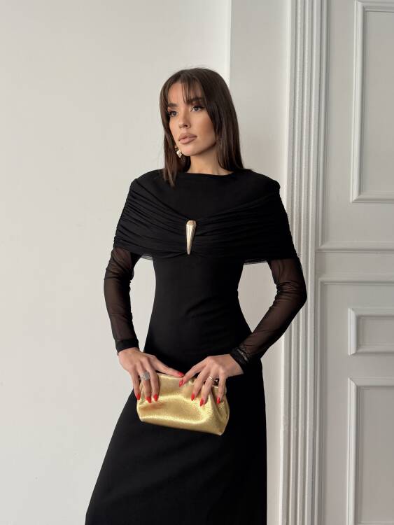Amelia Maxi Elbise - Siyah - 2