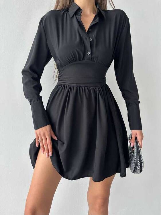 Berisa Elbise - Siyah - 2