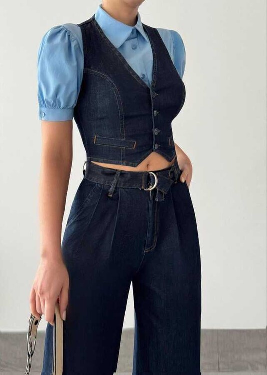 Best Denim Takım- Koyu Mavi - 2