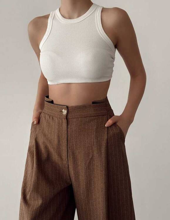 Claral Pantolon- Kahve - 2