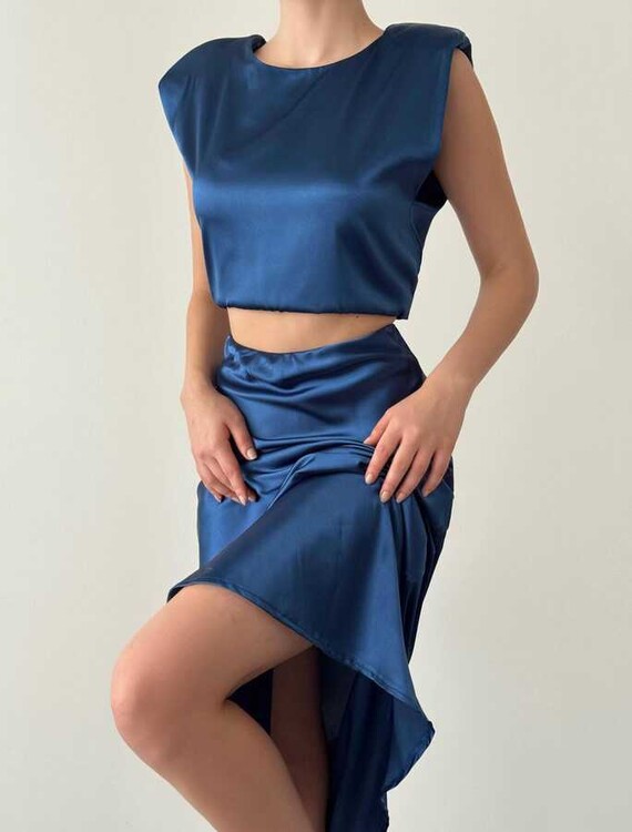 Desirae Takım- Saks Mavi - 2