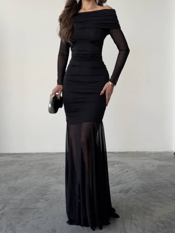 Freya Maxi Elbise - Siyah - 5
