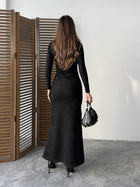 Hannah Maxi Elbise - Siyah - 3