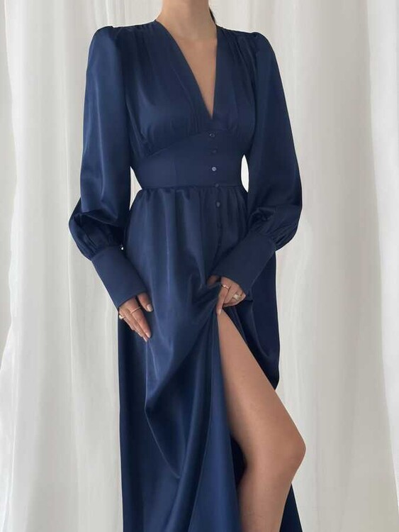 Helen Elbise- Lacivert - 2