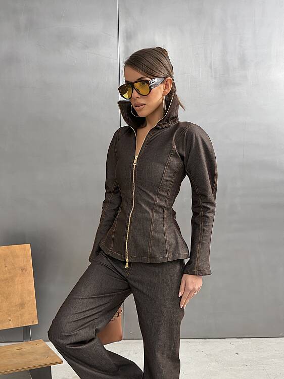 INNA Denim Takım 3198 - Acı Kahve - 2