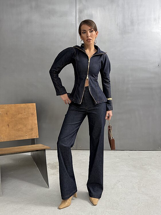 INNA Denim Takım 3198 - Lacivert - 3