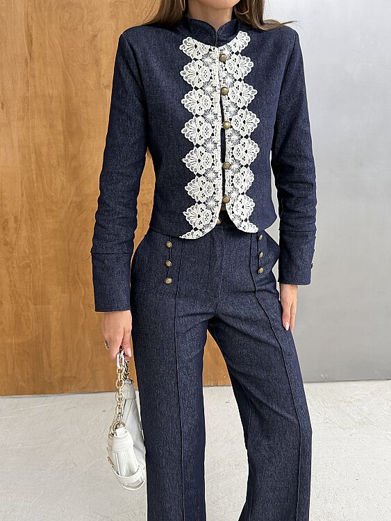 IRVING Garnili Denim Takım - L,acivert - 2