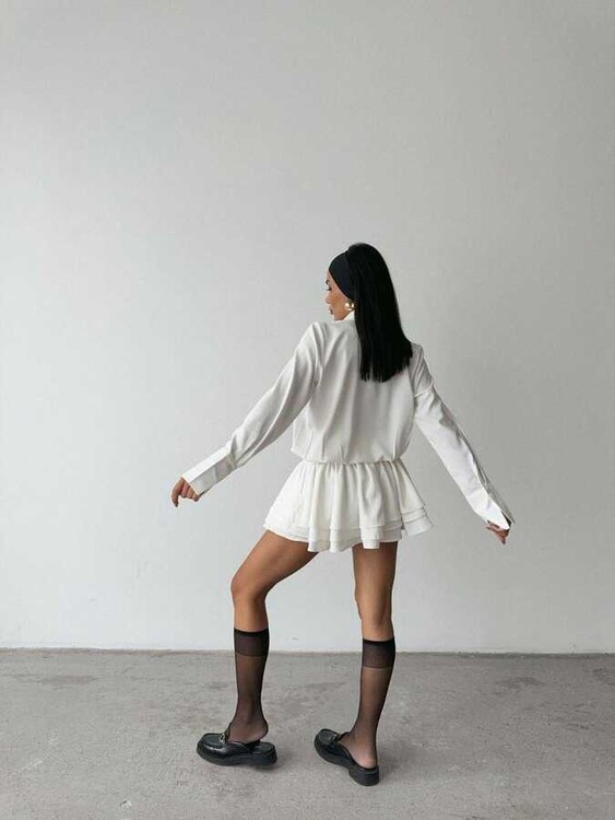 Jana Elbise- Ekru - 2