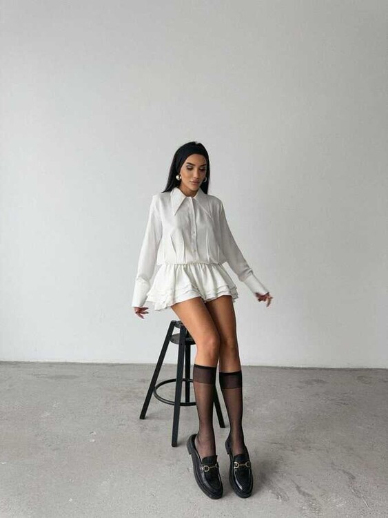 Jana Elbise- Ekru - 3