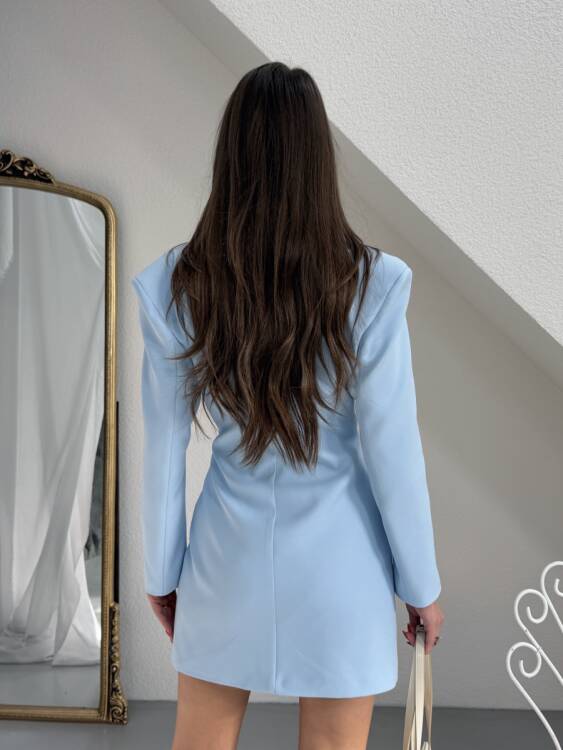Lein Ceket Elbise - Bebe Mavisi - 4
