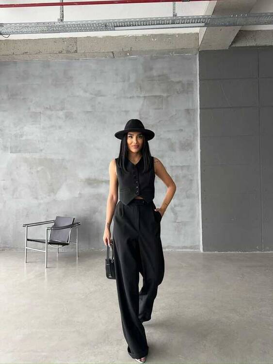 Lina Takım- Siyah - 1