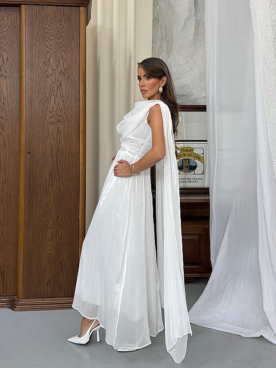 Lincon Maxi Elbise - Beyaz - 2