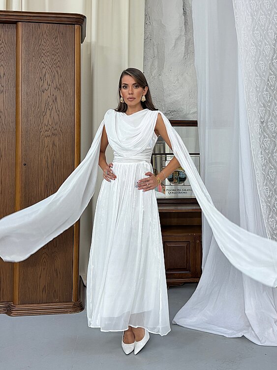 Lincon Maxi Elbise - Beyaz - 3