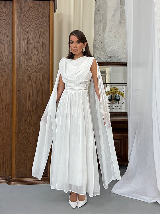 Lincon Maxi Elbise - Beyaz - Sevenday