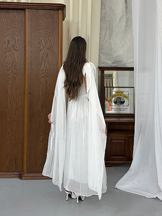 Lincon Maxi Elbise - Beyaz - 5