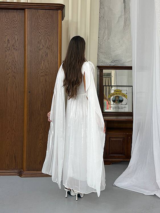 Lincon Maxi Elbise - Beyaz - 5