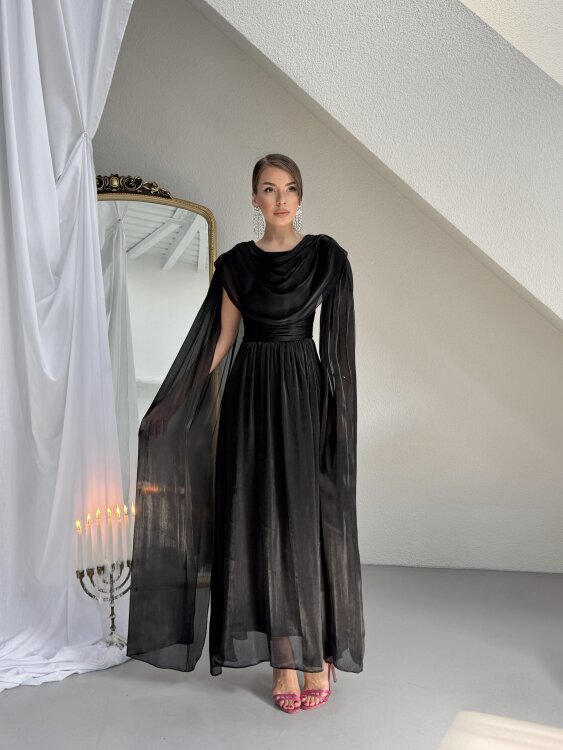 Lincon Maxi Elbise - Siyah - 1