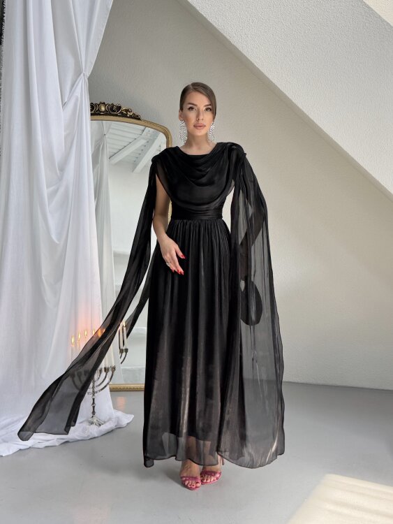 Lincon Maxi Elbise - Siyah - 3