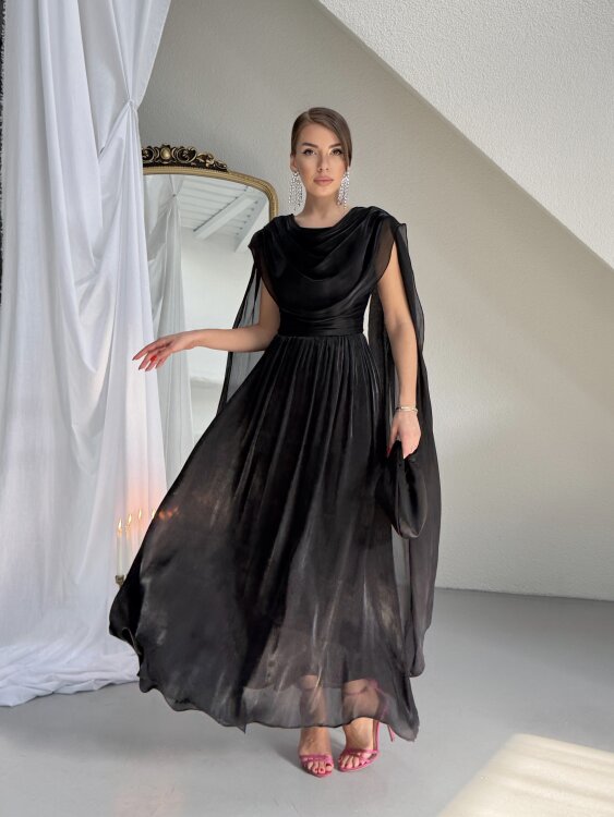 Lincon Maxi Elbise - Siyah - 5