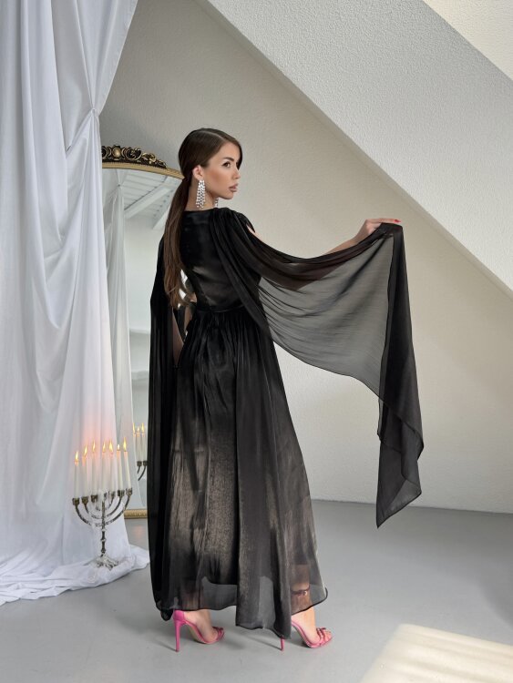 Lincon Maxi Elbise - Siyah - 6