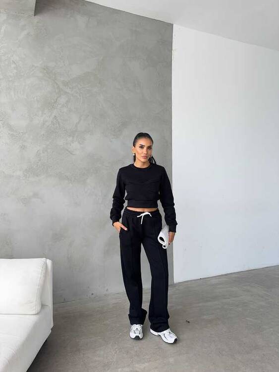 Margot Şardonlu Takım- Siyah - 1