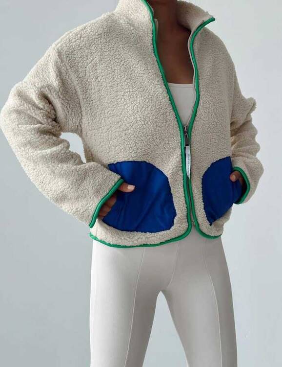 Marri Peluş Mont- Ekru - 1