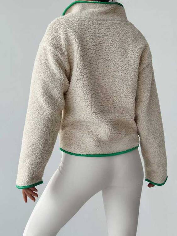 Marri Peluş Mont- Ekru - 2