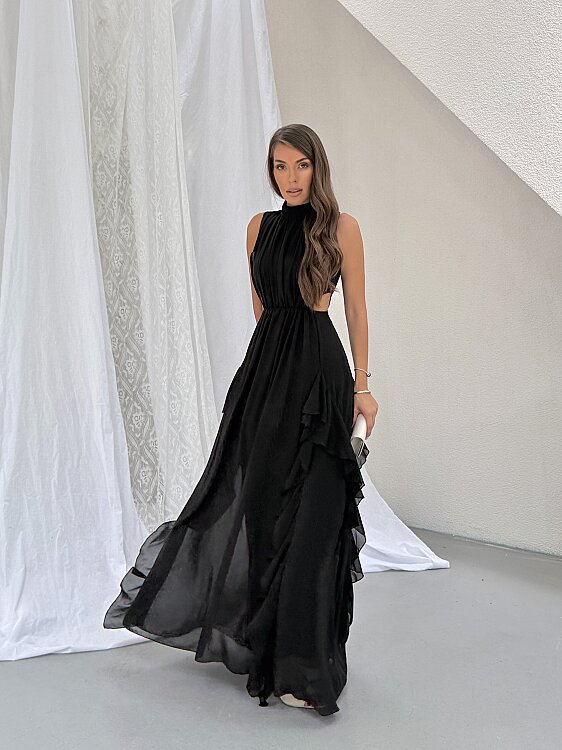 MIA Maxi Elbise - Siyah - 1