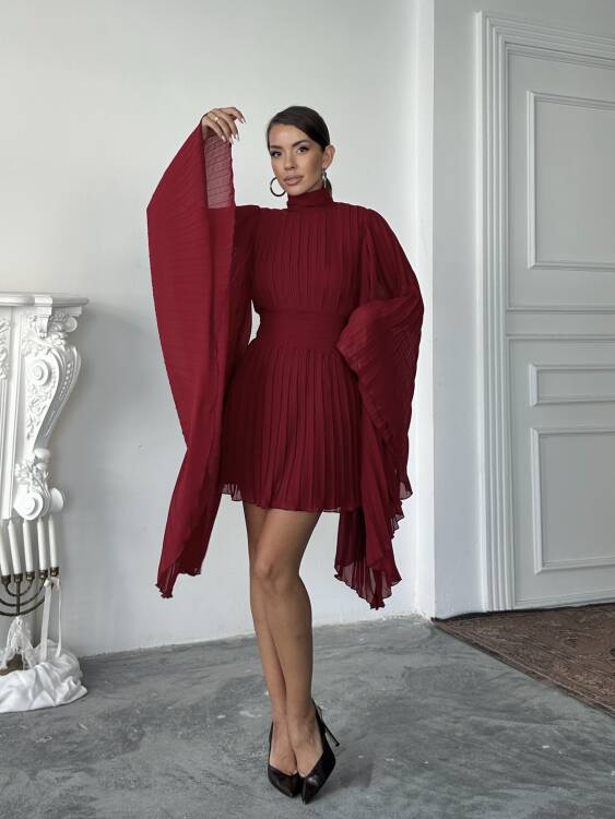 Parsley Elbise - Bordo - 2