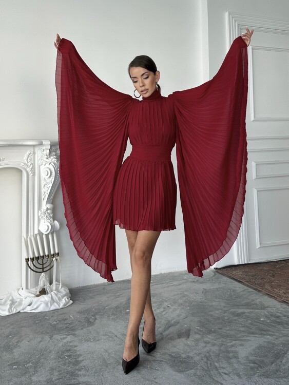 Parsley Elbise - Bordo - 3