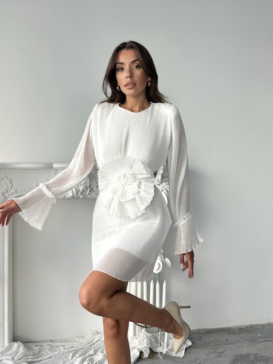 Plela Elbise - Beyaz - 1