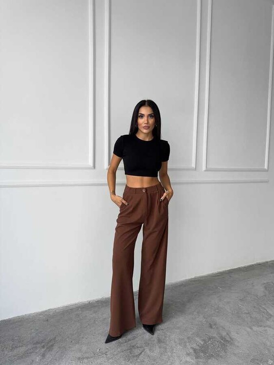 Seren Pantolon- Kahve - Sevenday