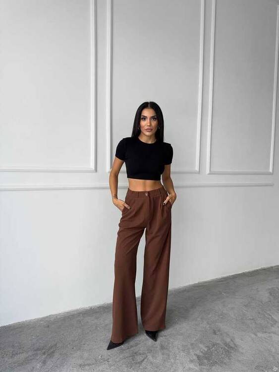 Seren Pantolon- Kahve - 1