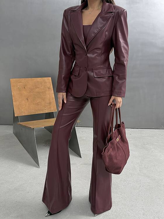 SIBA 3 Lü Takım 3201 - Bordo - 6