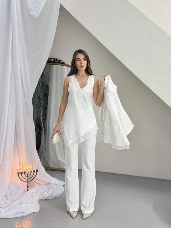 Sidone 3 Lü Takım - Beyaz - 2