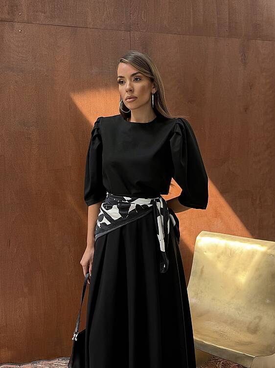 SOFI Bluz Etek Takım - Siyah - 5