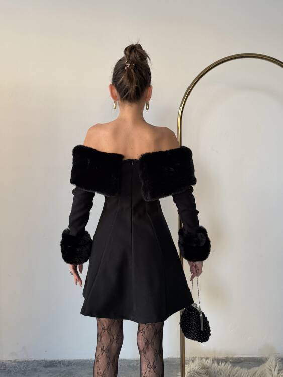Sophia Straplez Elbise - Siyah - 2