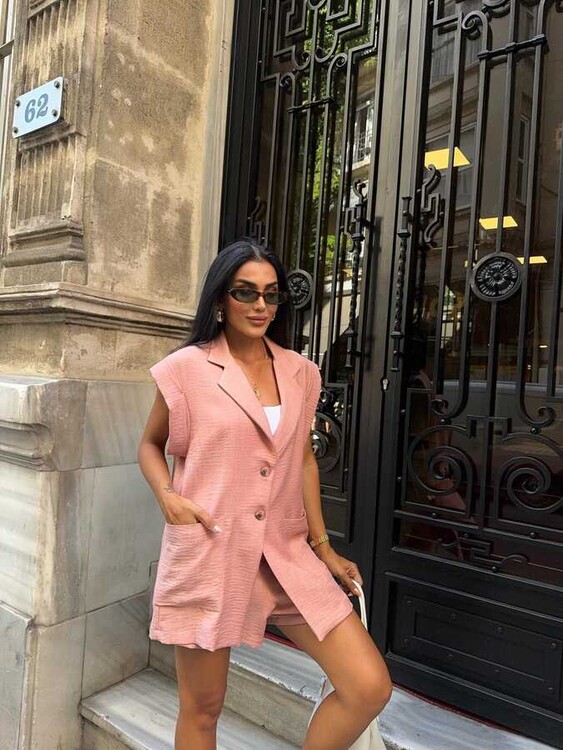 Tiwa Keten Takım- Gül Kurusu - 2