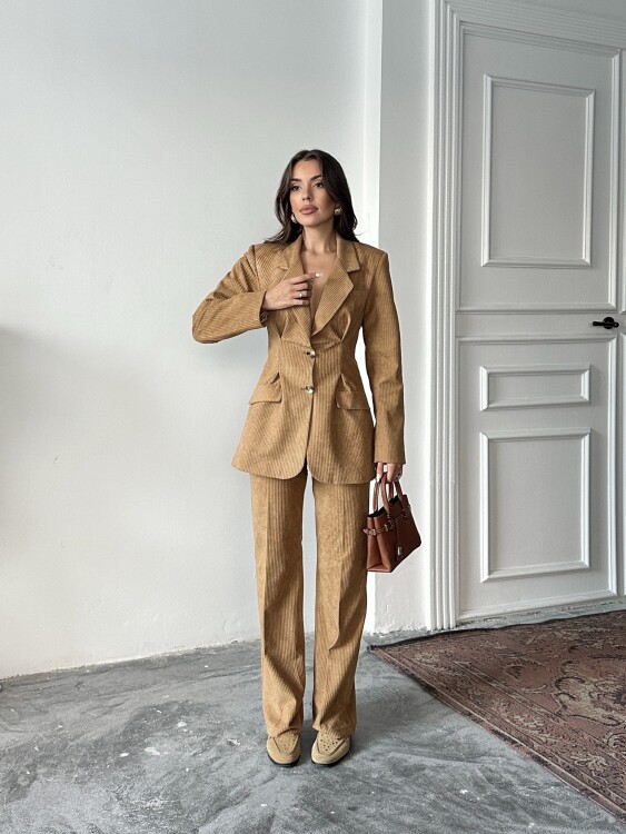 Vander Ceket Pantolon Takım - Camel - 2
