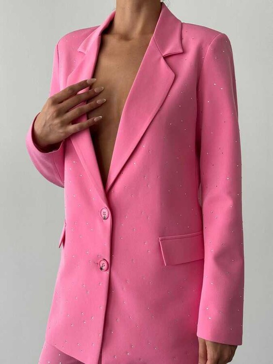 Viev Taşlı Takım- Pembe - 2