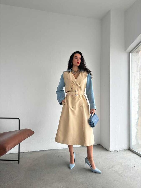 Zoe Trenchcoat- Bej - 1