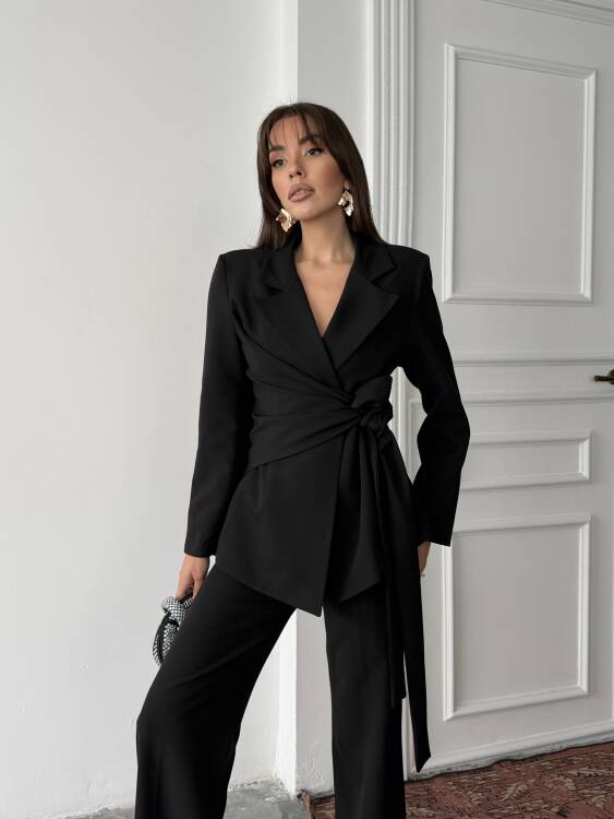 Zoey Ceket Pantolon Takım - Siyah - 3